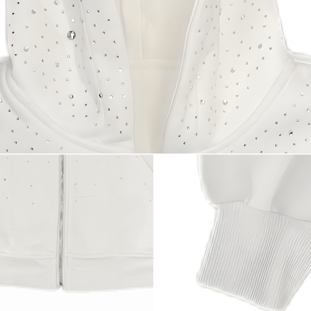 Xyero Rhinestone Galaxy Zip Up