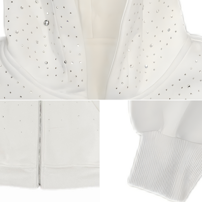 Xyero Rhinestone Galaxy Zip Up