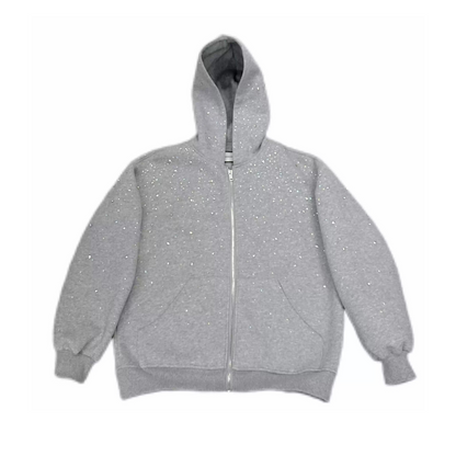Rhinestone Galaxy Zip Up | Sleek & Sparkling Layer