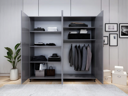 Wardrobe Four doors mirror