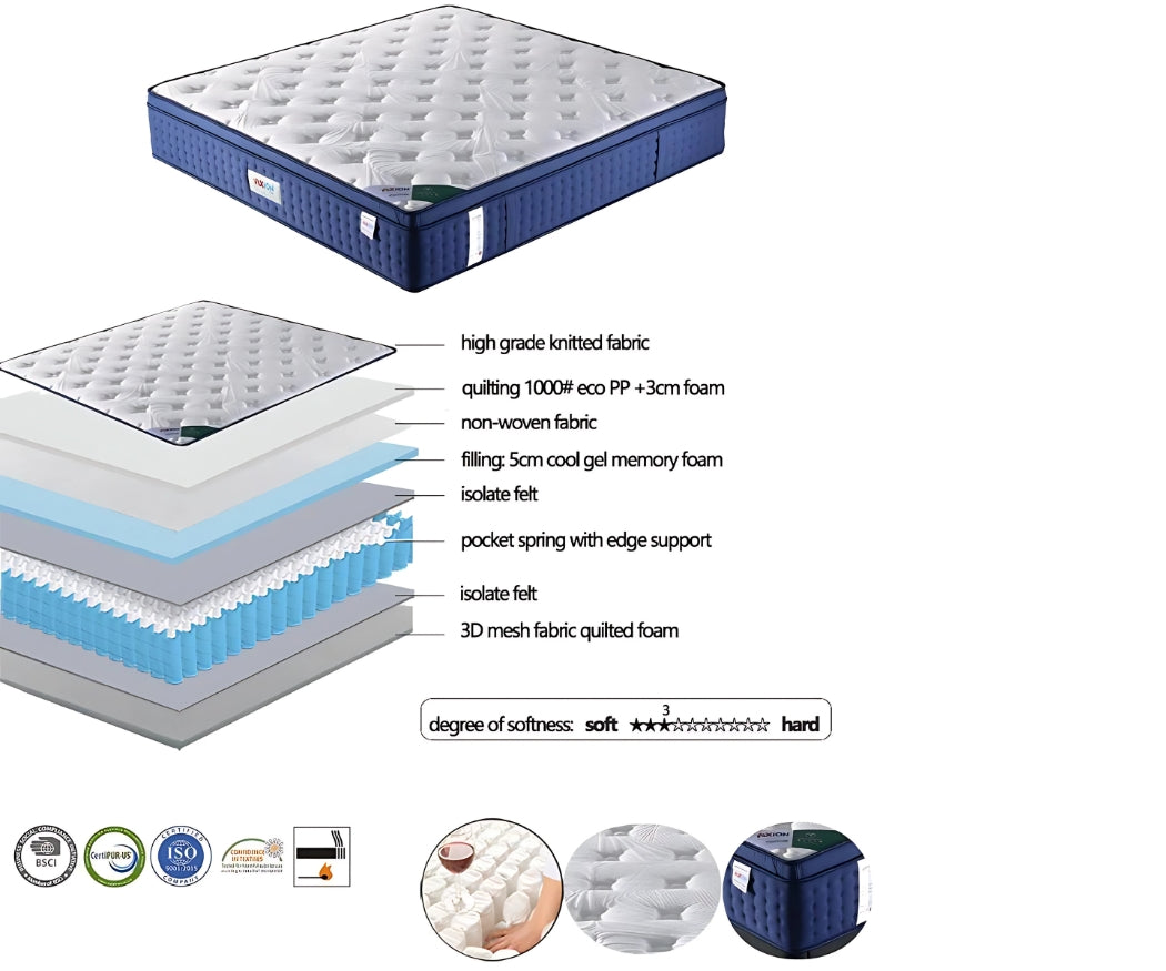 Hilton bed (Grey)
