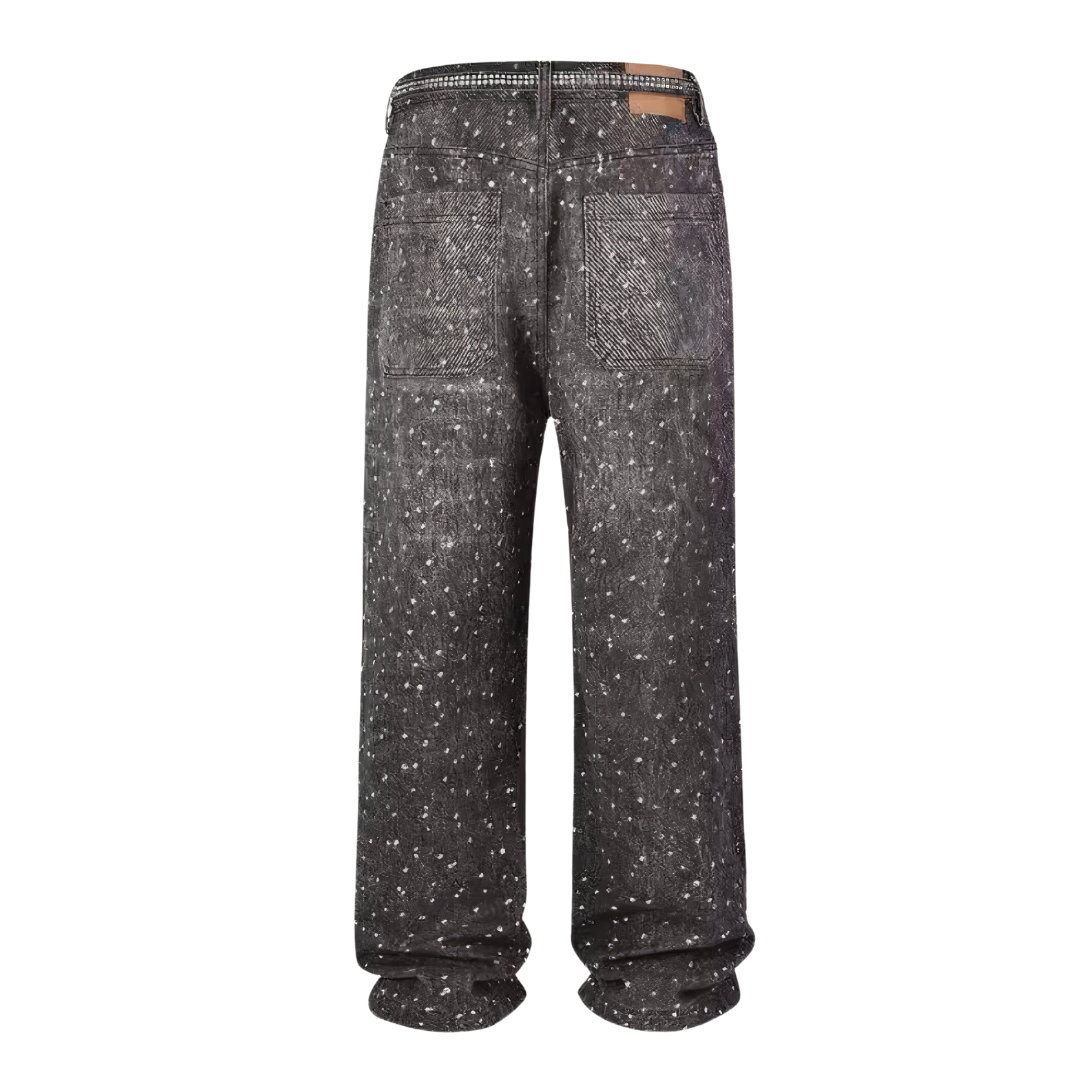 Xyero Rhinestone Baggy Pants