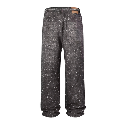 Xyero Rhinestone Baggy Pants