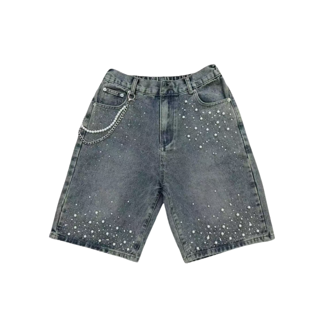 Xyero Rhinestone Pearl Jorts