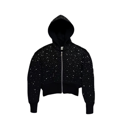 Xyero Women's Cropped Galaxy Hoodie
