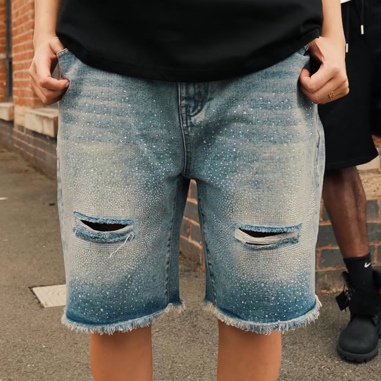 Xyero Rhinestone Jorts