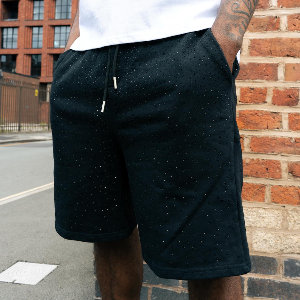 Xyero Rhinestone Cotton Shorts