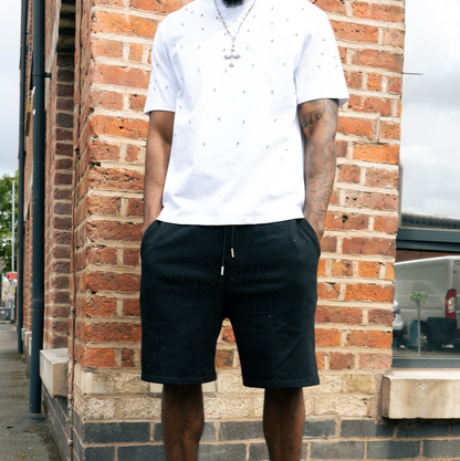 Xyero Rhinestone Cotton Shorts