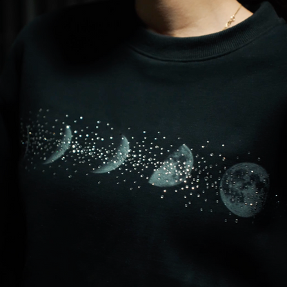 Xyero Rhinestone Moon Crewneck