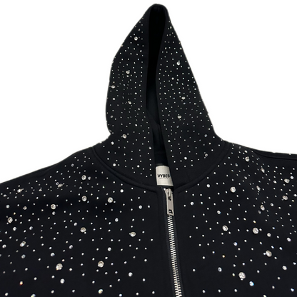 Xyero Rhinestone Galaxy Zip Up