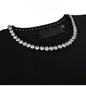 Rhinestone Iced Collar Tee