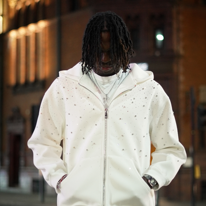 Xyero Rhinestone Galaxy Zip Up