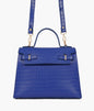 Blue top-handle crocodile mini bag